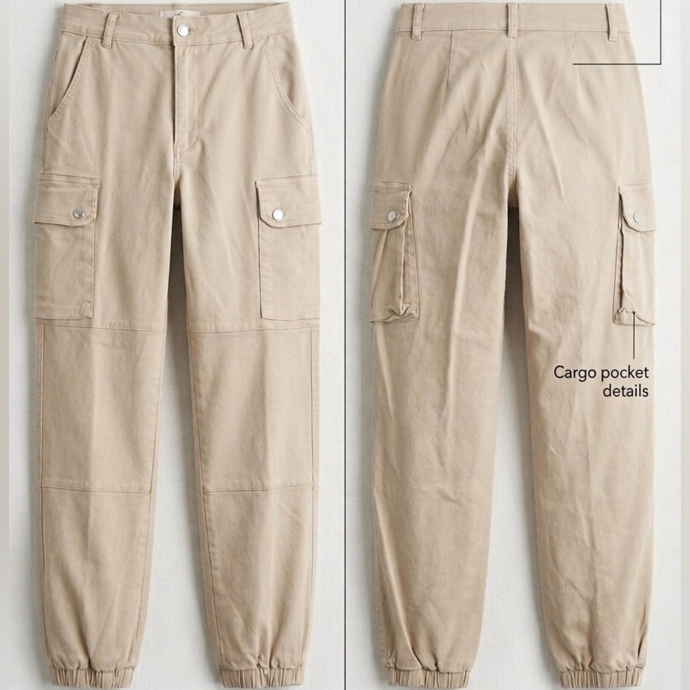 Hot & Delicious Tan Cargo Jogger Pants